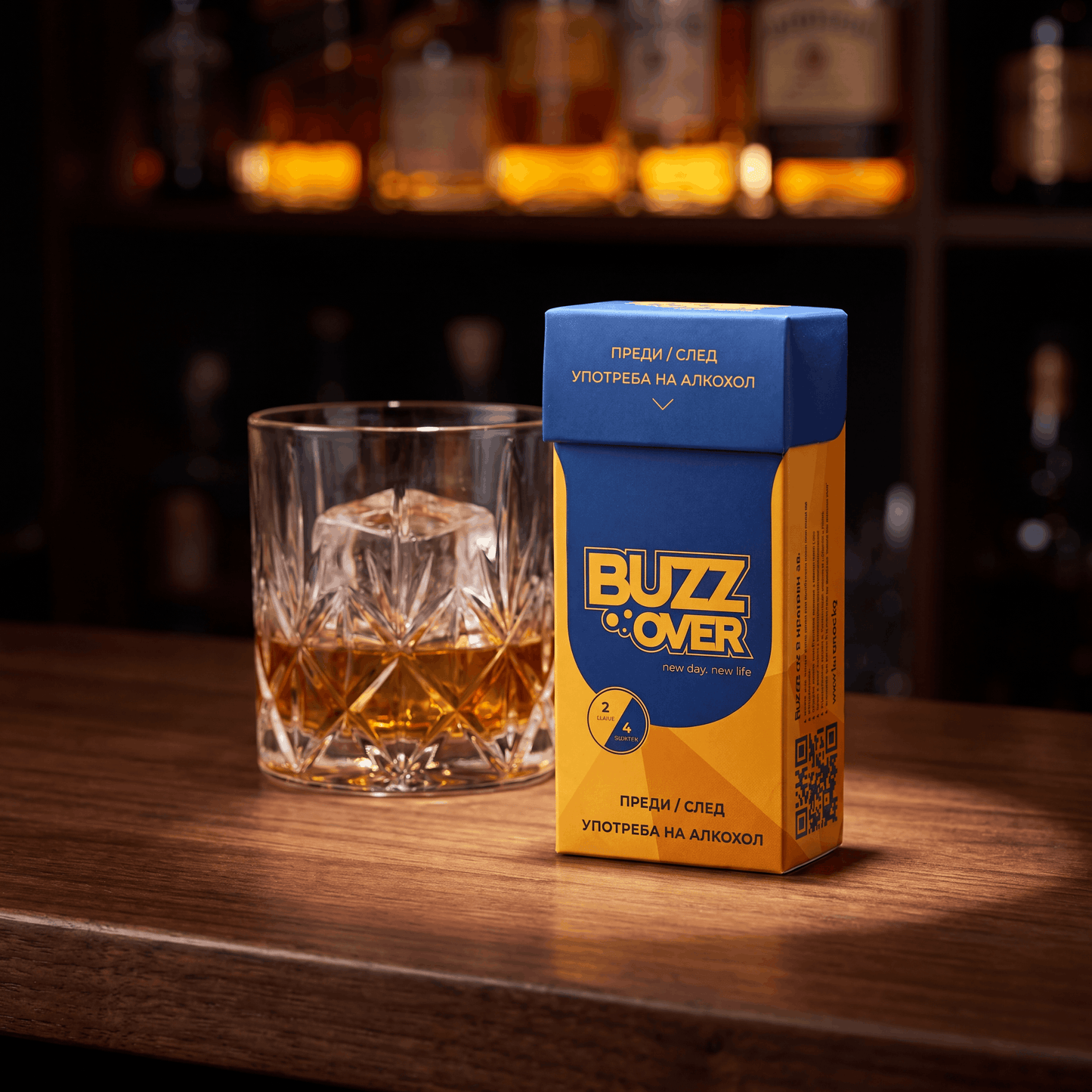 A box of Buzzover 2 packs